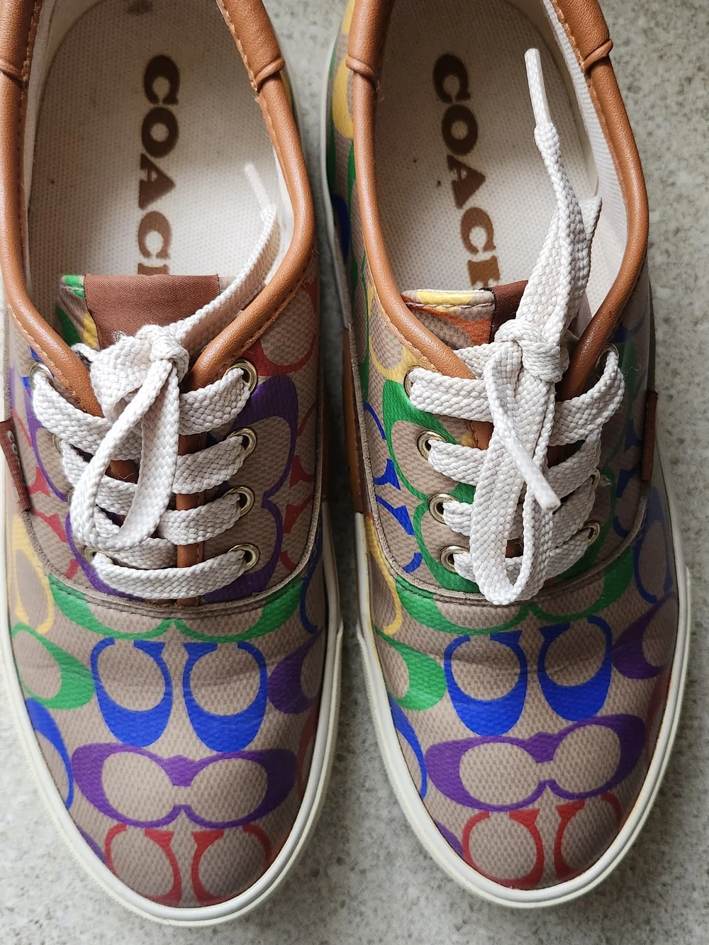 COACH Signature Multicolor Canvas Sneakers